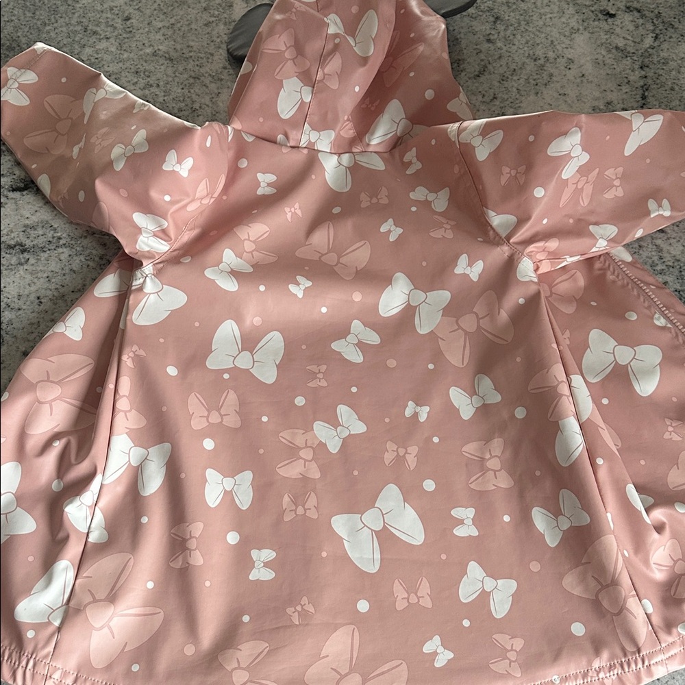 Disney‎ Minnie Mouse 3T Raincoat With Minnie Ears and bows all over jacket - Picture 8 of 8